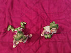 2 Vintage 1950s Made In Occupied Japan Pixie Elf Ceramic Figurine Clown