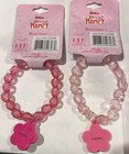 Fancy Nancy  Beaded Bracelet With Charm Set 1  Light Pink   1 Hot Pink