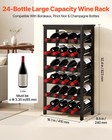 Vevor 24 Bottle Wine Rack Freestanding Floor Display Storage Shelves 6-tier