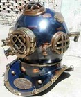 Antique 18  Diving Vintage Boston Mark V U s Navy Deep Sea Divers Helmet Replica