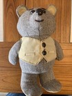 Vintage Dakin 1984 Teddy Bear Plush 12  Brown Tan Vest Standing Stuffed Animal