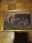 Old Naive 1907 Folk Art Primitive Hillbilly  Temperance Painting Hot Springs Ark