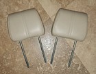  2008-2010 Ford F250 F350 Super Duty Rear Seat Head Rest Beige Leather Set Of 2 