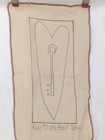  Hooked Rug Hooking Pattern Valentine s Day Key To My Heart Hand Drawn On Linen
