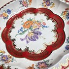 Daher Ware 1971 Floral Made England Metal Tin 11101 Vtg Red Gold Grannycore Boho