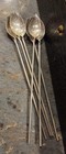 Vintage Set Of 6 Tiffany Co Julep Leafs Straw Ice Tea Spoons Sterling Silver