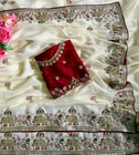 Saree Indian Pakistani Wedding Designer Bollywood Party Wear Bridal Sari Blouse