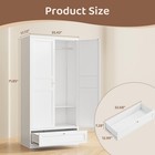 Metal Wardrobe Closet Cabinet With Drawer For Laundry Room bedroom home Office