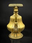 Early Indian mughal Islamic Bronze Huka Base With Grasshopper Shaped Spout