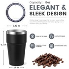 16oz Tumbler Double Wall Vacuum Insulated Travel Mug Bulk  Stainless Steel Tu   