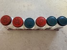 Vtg Tipp City Mckee   The Herb Chest White Milk Glass Spice Shakers   Metal Rack