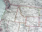 1908 Antique Map Of United States   Oklahoma Indian Territory   New York Florida