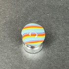 Contemporary Handmade Art Glass Marble  70  Colors Swirls  Light Blue   Uv Green