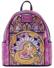 Exclusive Loungefly Disney Rapunzel Stained Glass Backpack Bag    Ears Set - Nwt