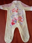 1980s Three Little Pigs Big Bad Wolf Footed Sleeper  newborn  Vintage Nursery