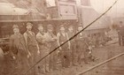 Antique 1890s Steam Locomotive Railroad Crew Photo 10  X 7 5  Train Engine