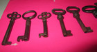 Antique Lot Of 10 Open Barrel Skeleton Key Bow  No Padlock Lock More Keys Listed
