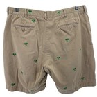 Polo Ralph Lauren Mens Khaki Tennis Racquet Embroidered Shorts Size 38 Preppy