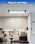 2 Pack 100w Led Shop Lights  6000k 11000lm Work Light For Garage  Plug In Garage