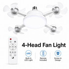 Gmox 50cm Sleek Drone Ceiling Fan Light   E27 B22 Remote Dimmable Timing Led Fan