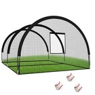 33ft Baseball Batting Cage Netting Training Set For Backyard Pitching Hitting