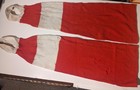 Rare Late 1950s 1960s Game Worn Detroit Red Wings Hockey Wool Socks Red white