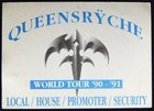 Queensryche Backstage Pass  empire  Promoter Security World Tour 1990-91 Unused
