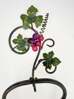 Metal Towel Holder Rack Acrylic Purple Grape Cluster Wine Country 