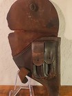 Portuguese Military Pistol Leather Holster Savage 1907 Ae  for Parts Or Repair 