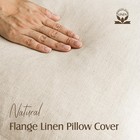 Linen Solid Decorative Throw Pillow Covers 24x24 Natural Beige