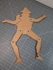 Vtg Paper Doll Puppet Articulated Jointed Blue Coat Adjustable One Sided 13  Eph