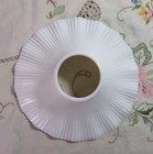 Vintage Petticoat Shade Chimney Ruffled Kerosene Lamp Milk Glass 7 5 