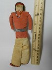 Vintage Native American Indian Doll Handmade Indigenous Hair Pacific Nw Antique