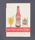 1973 Detroit Lions Football Schedule - Strohs Beer - Tiger Stadium