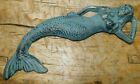 Huge Cast Iron Nautical Mermaid Wall Plaque Garden Statue Home Decor Beach Pool