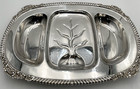 Vintage Reed   Barton Epns Silver Plate  10121 Meat Platter With Juice Groves
