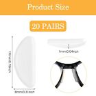 Silicone Eyeglass Nose Pads  20 Pairs Anti Slip Nosepads With Sticky Backing    