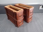 Vintage Singer Treadle Sewing Machine Cabinet 4 Wood Drawers 2 Sets Of 2 Drawers