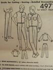 Rare Vtg 50s Simplicity 4971 Mens Shirt-jacket   Pants N 2 Lngths Pattern 36c Ff