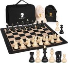 20   Tournament Chess Set With Storage Bag - Foldable Silicone Chess Board