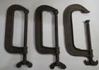 Set Of 3 8 Inch  Steel  C Clamps  Vintage