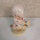 Raggedy Ann Beth Girl With Flowers Figurine Bisque Ready To Paint Ceramic Bisque