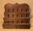 Vintage Wood Sewing 15 Spool Thread Holder 3 Tier Drawer Wall Or Stand Display