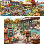 Bits And Pieces     Value Set Of Three 500 Piece Jigsaw Puzzles For Adults     Ha   