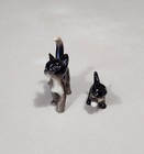 Hr Hagen Renaker Miniature Papa Cat And Son Kitten Airbrushed 1980s Figurines