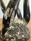 Black Fossil Orthoceras Large Unique Sculpture 20 Lb 15 Inches Tall