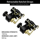 2x Ladder Rack Ratchet Straps W  J-hook 1 5 w X 7 5 l For Round Tube Mount Truck