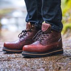 Men 6  Soft Toe Goodyear Welt Safety Boots Heavy Duty Non-slip Rubber Work  Boot