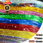 Missuhui Hair Tinsel  6000 Strands 48 Inch 29 Piece Set  Multi 14 Colors