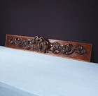 40  Wide French Antique Solid Oak Wood Highly Carved Crest decorative Panel
